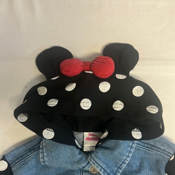 Disney - Minnie Mouse - Blue and Black Jean Jacket with Polka Dot Accents - Picture 3 of 7